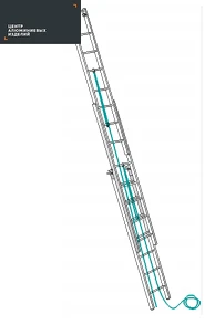 Фото Лестница профессиональная трехсекционная с канатной тягой ЛТ-КТ-2