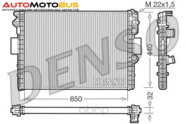 Фото Радиатор системы охлаждения iveco daily 2.8td 99 Denso DRM12001