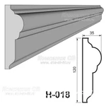 фото Декоративные элементы лепнины - фасадный декор наличник Н-018 на окна из пенопласта
