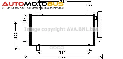 Фото Радиатор охлаждения двигателя Ava MZ5157D