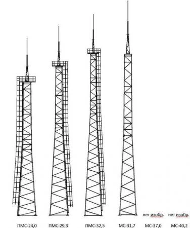 Фото Прожекторная мачта стальная ПМС-29.3