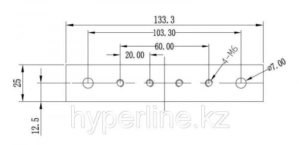 Фото Hyperline TGRY-SET Комплект заземления для шкафов (шина заземления+винты)