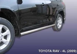 фото Slitkoff Защита порогов d76 труба Toyota Rav 4 L 2009