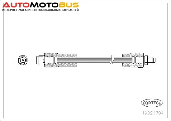 Фото Шланг тормозной CORTECO 19026704