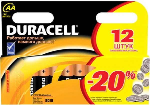 Фото Durasell LR6 блистер-12шт