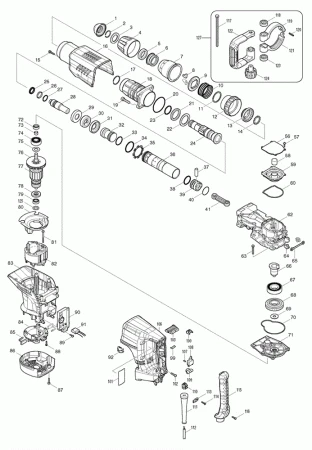 Фото Makita Резиновая прокладка отбойный молоток Makita HM1213C рис.(70)