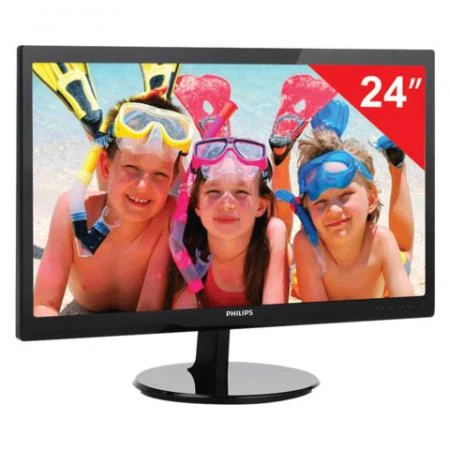 Фото Монитор LED 24" (61 см) PHILIPS 246V5LSB, 1920x1080, TN+film, 16:9, DVI, D-Sub, 250 cd, 5 ms, черный