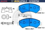 фото Комплект тормозных дисковых колодок GALFER B1.G102-0764.2