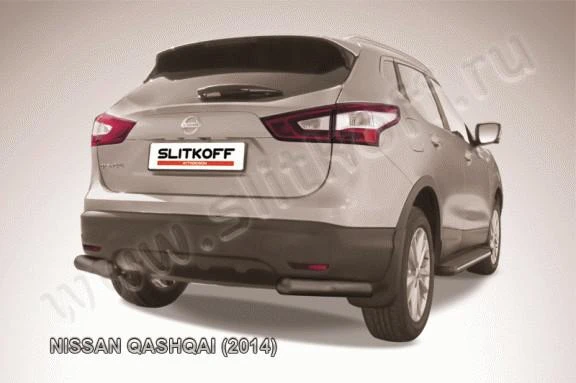 Фото Slitkoff Уголки d76 черные NISSAN QASHQAI (2014)