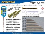 Фото №3 Бур SDS-plus ПРАКТИКА  6,5 х  50/110 мм серия "Профи" по бетону (Арт. 911-192)