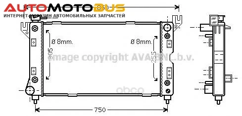 Фото Радиатор охлаждения двигателя Ava CR2029