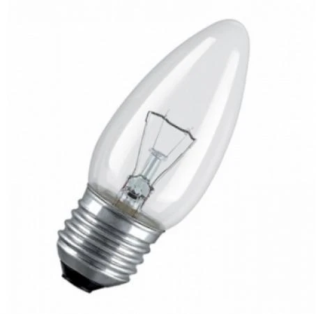 Фото Лампа накаливания свечеобразная - OSRAM CLAS B CL 25W 230V 210lm E14 прозрачная - 4050300332246