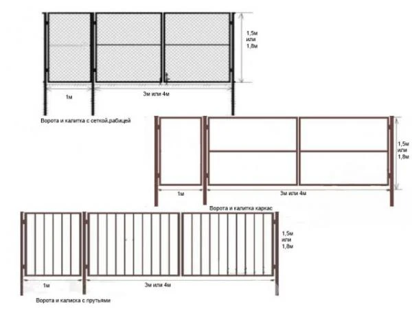 Фото Ворота с сеткой 1,5х3,0м