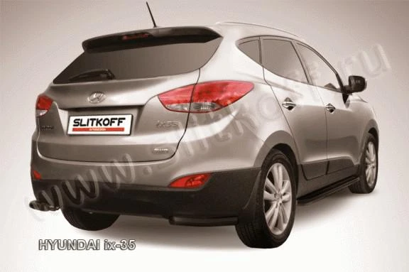 Фото Slitkoff Уголки d57 черные HYUNDAI ix-35