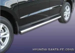 фото Slitkoff Защита порогов d57 труба Hyundai Santa Fe 2010