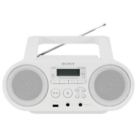 Фото Магнитола SONY ZS-PS50W, CD, MP3, WMA, CD-R/RW, USB, AM/FM-тюнер, выходная мощность 4 Вт, белый