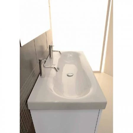 Фото Berloni Bagno Тумба с двойной раковиной berloni bagno squared sqbs11100 цвет белый 110 см