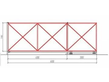 Фото Каркас откатных ворот эконом 1,76х4 метра