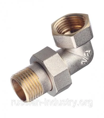 Фото Американка угловая сгон 1/2" внутр(г) х 1/2" нар(ш)