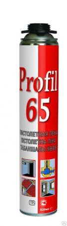 Фото Монтажная пена Soudal Profil 65 под пистолет 12*820 мл