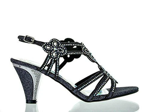 Фото SASSY SEXY MONA Women's Evening Dance Rhinestones Open-Toe Classic Pump New