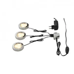 фото UTIX SET, набор из 3х светильников (накл/встр) с LED по 2.2Вт (8.2Вт), 3000K, 3x150lm, с БП, хром | 115952 SLV