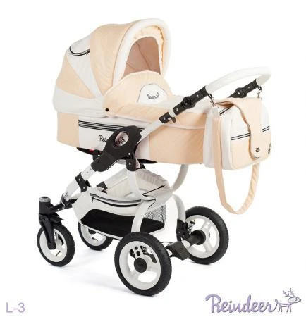 Фото Коляска 2в1 Reindeer City Prestige "Lily" set 2 цвет L-3 Белая с бежевым