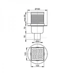 фото Сливной трап AlcaPlast APV32 105x105/50 с комбинированным гидрозатвором