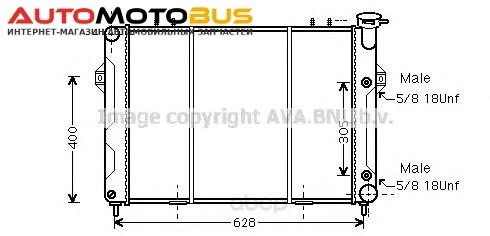 Фото Pадиатор системы охлаждения Jeep Grand Cherokee 93 Ava JE2007
