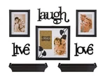 фото Подарочный фотонабор из 8-пр.темный "life,laugh,love" 25*10, 16*21, 26*26 см. Polite Crafts&amp;gifts (189-101)