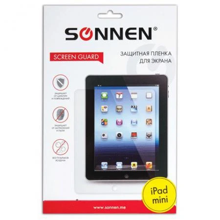 Фото Защитная пленка для iPad mini SONNEN, против отпечатков пальцев, прозрачная