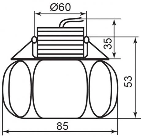 Фото Светильник потолочный 10W 220V/50Hz 600Lm 3000K прозрачный хром JD159; 27822