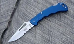 фото Нож LionSteel серии Work лезвие 85 мм, рукоять - алюминий, крепление на ремень, кожаный чехол Цвет Синий