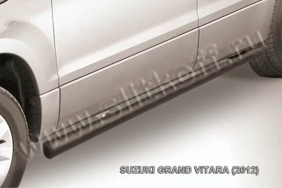 Фото Slitkoff Пороги d57 труба черные SUZUKI GRAND VITARA (2012)