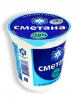 фото Сметана Витебское молоко 20% 380г стакан