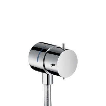 Фото Hansgrohe Axor Starck 10882000 Шланговое подсоединение для душа (хром) | интернет-магазин сантехники Santehmag.ru