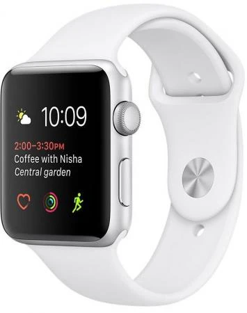 Фото Apple Умные часы Apple Watch Series 1 42mm with Sport Band Silver/White MNNL2