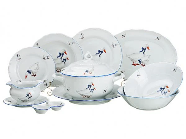 Фото Столовый сервиз на 6 персон 26 пр."гуси" Bohemia Porcelan (655-030)