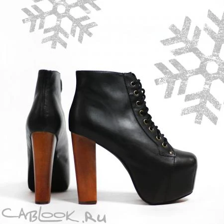 Фото Jeffrey Campbell JEFFREY CAMPBELL стильные ботильоны женские LITA black calf