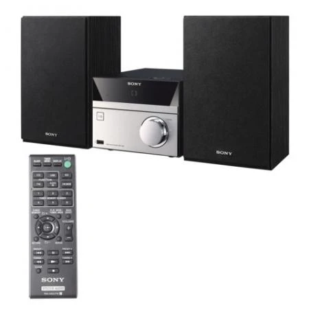 Фото Музыкальный центр SONY CMT-S20, CD, MP3, WMA, USB, AM/FM-тюнер, выходная мощность 10 Вт, черный/серебристый