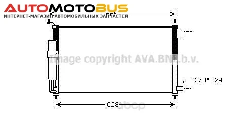 Фото Радиатор охлаждения двигателя Ava DN5251D