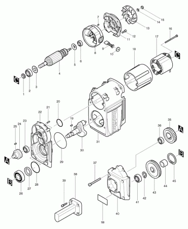 Фото Игольчатый подшипник1010HM1810 отбойный молоток Makita HM1810 рис.(63)