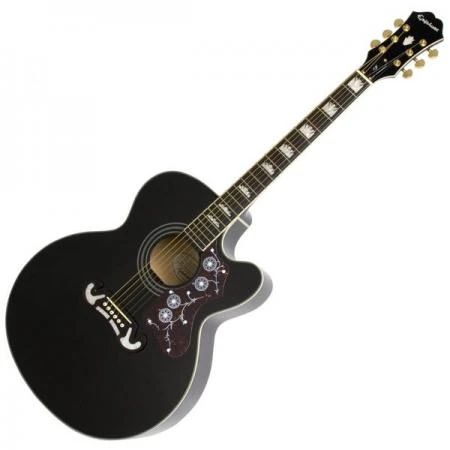 Фото Гитара электроакустическая Epiphone EJ-200CE Black Gld