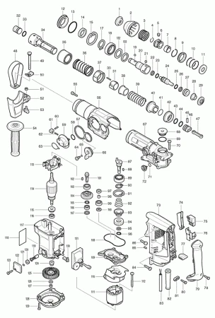 Фото Makita Кнопка стопора HR3000C/HR3550С перфоратор Makita HR3550C рис.( 61)