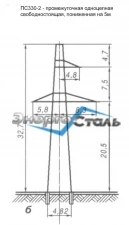 Фото Промежуточные опоры ЛЭП ПС330-2