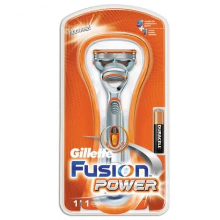 Фото Бритва GILLETTE (Жиллет) "Fusion Power", с 1 сменной кассетой, для мужчин