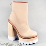 фото Jeffrey Campbell джеффри кэмпбелл бежевые ботильоны Mulder nude