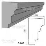 фото Декоративные элементы лепнины - фасадный подоконник П-007 из пенопласта