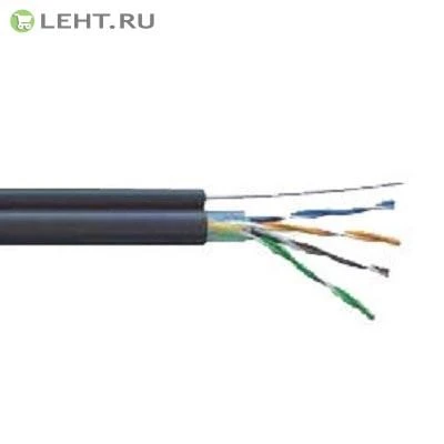 Фото U/UTP 4х2х24AWG кат.5E LDPE (LC3-C5E04-159): Кабель симметричный (витая пара) с тросом 1,2 мм