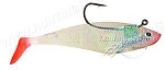 фото Силиконовая приманка Matzuo Swim Shads 4' Расцветка 88 Pearl Red Mouth Red Tail